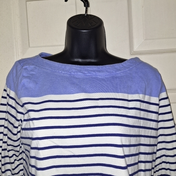 Talbots striped blouse size MP - Picture 4 of 5